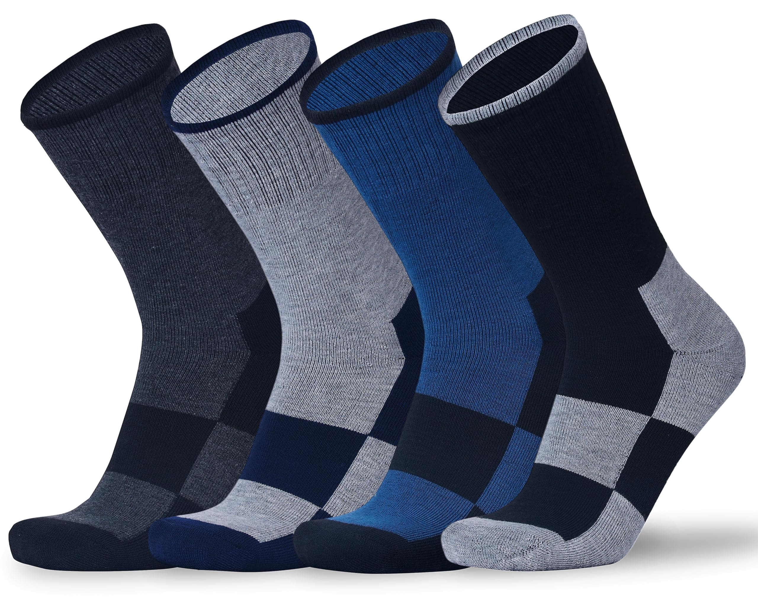 RC. ROYAL CLASS Thermal Socks For Men Thick Heavy Duty Cushioned Towel Woolen Socks, Calf Length Warm Winter Wear Hi-Performance, Pack of 4 Pairs, Free Size, Multicolored