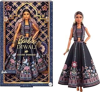 Barbie Diwali Doll by Anita Dongre Wearing Festival of Lights Look, Holiday Collectible with Doll Stand & Certificate of Authenticity