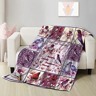 Bird Flannel Throw Blanket Super Soft Cozy Plush Blankets for Couch Bed Lightweight and Durable Suitable for All Seasons 30"x40"for Toddler/Pets