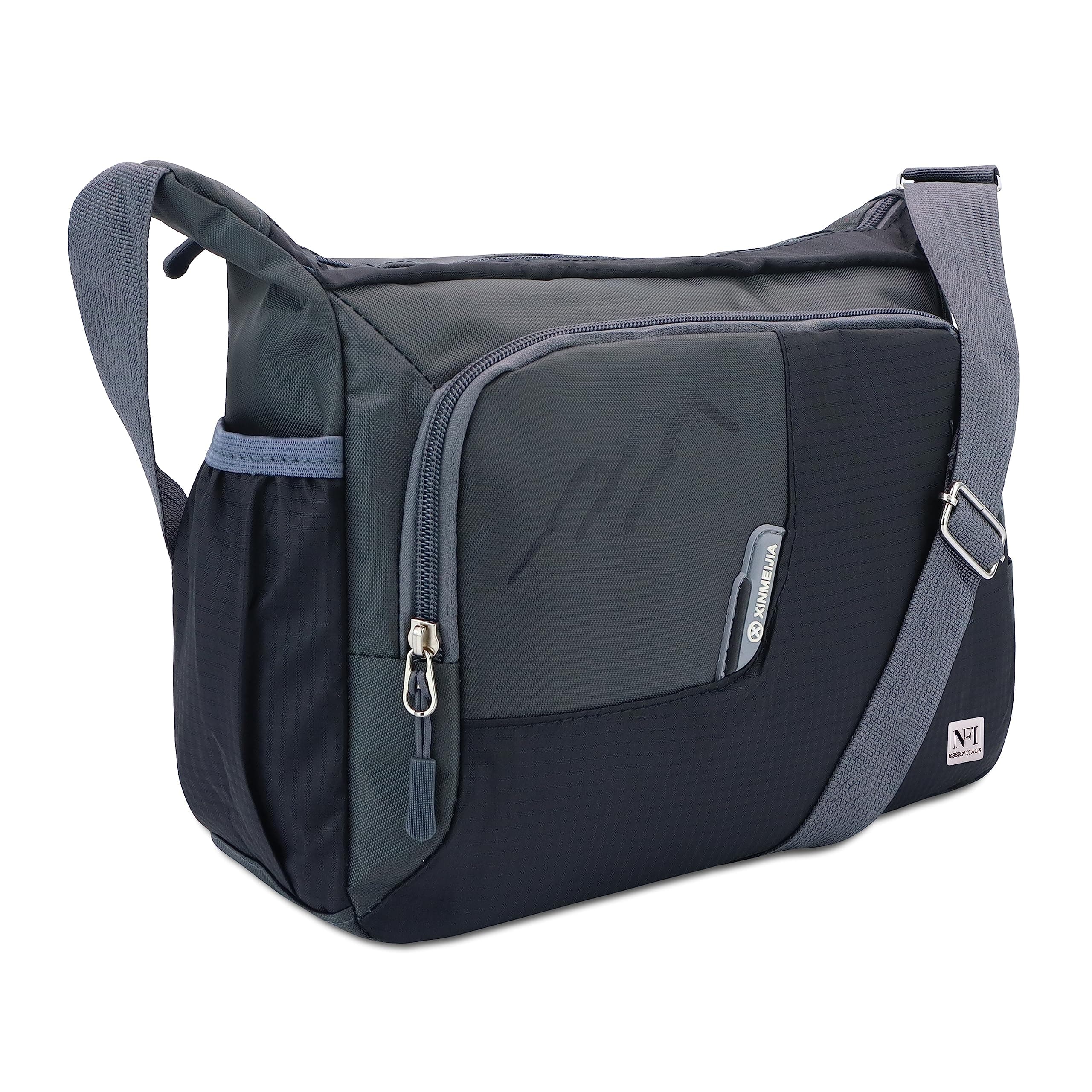 NFI essentials Sling Bag, Cross Body Messenger Bag for Business College & Classes, One Side Shoulder with Adjustable Strap (31 x 8 x 23 cm)