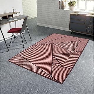 Brown & Black Maplemaze Anti Skid Washable Plush Carpet 3X5 Feet Soft Rug for Bedroom, Living Room and Hallway Interiors