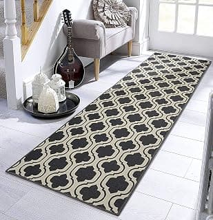 Saral Home Soft Cotton Durable & Washable Multipurpose Runner for Home/Kitchen/Living Area/Lobby/Office with Anti Skid Backing (Grey, 65 Cm X 200 Cm)