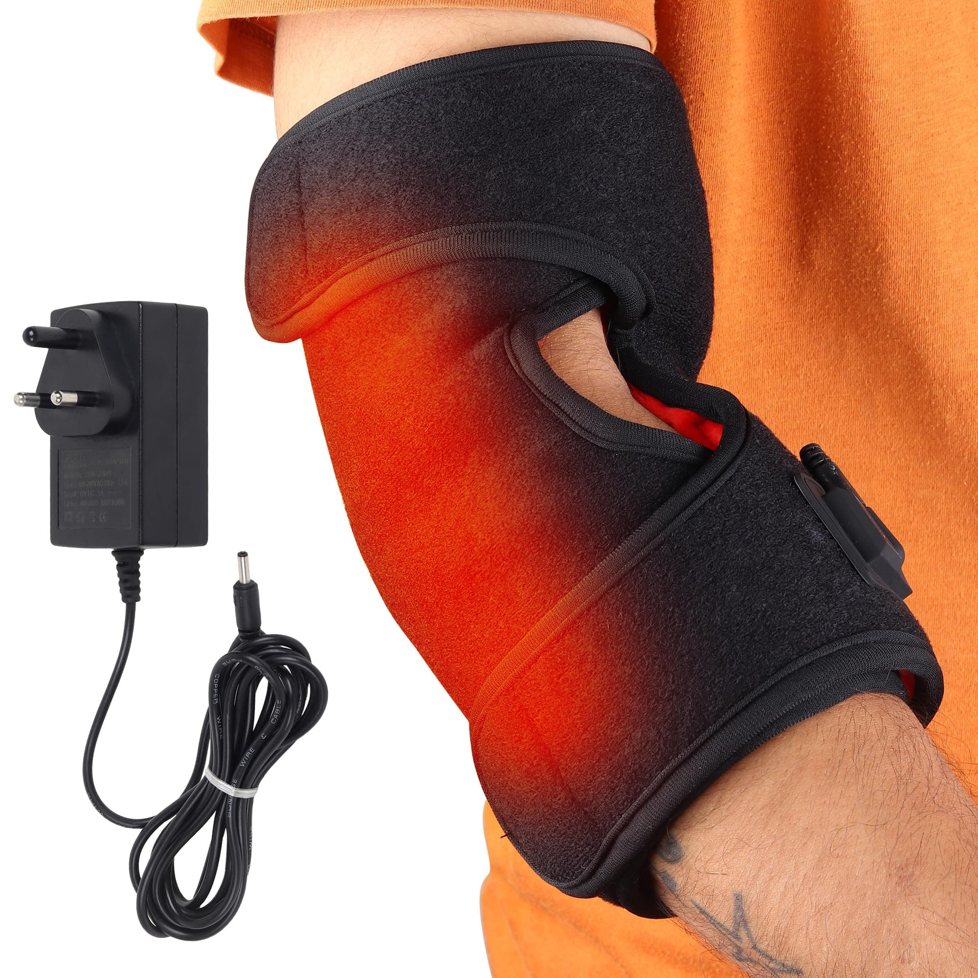 SandPuppy ElbowHeat -Electric Heating Elbow Wrap for Tendonitis and Tennis Elbow, Elbow Heating Pad Wrap for Sprains, Arthritis Bursitis, Joint Pain Relief