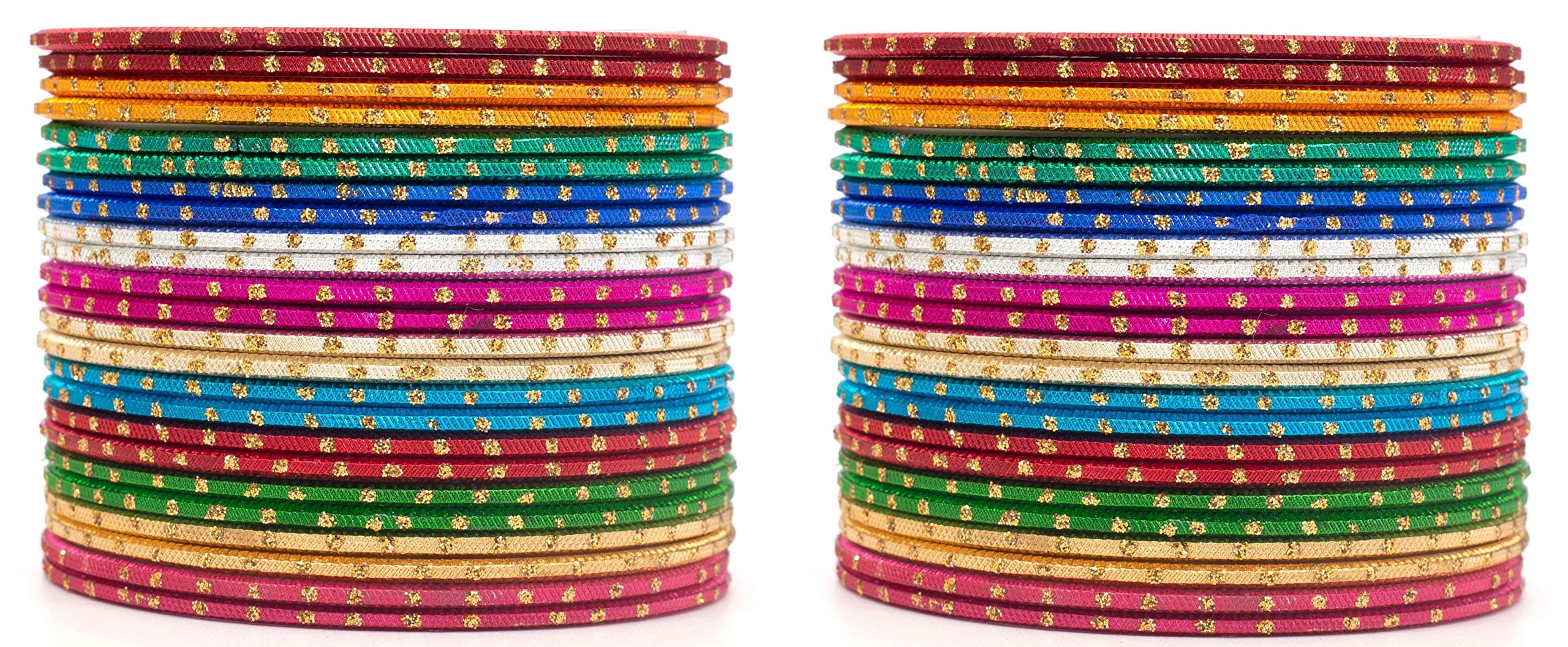 Swara Creations Metal Bangle/Churi Set, in Multicolor large/extra large, Bangles set for Women/Girls