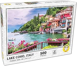 500 Piece Jigsaw Puzzle for Adults & Kids 10+ | Lake Como Italy Scenic Landscape Puzzle | Brain Games | Educational Puzzle Toy Gift | 46 x 34.5 cm After Assemble