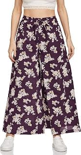 Amazon Brand - Myx Women's Relaxed Fit Mid Rise Palazzo (Available in Plus Sizes)