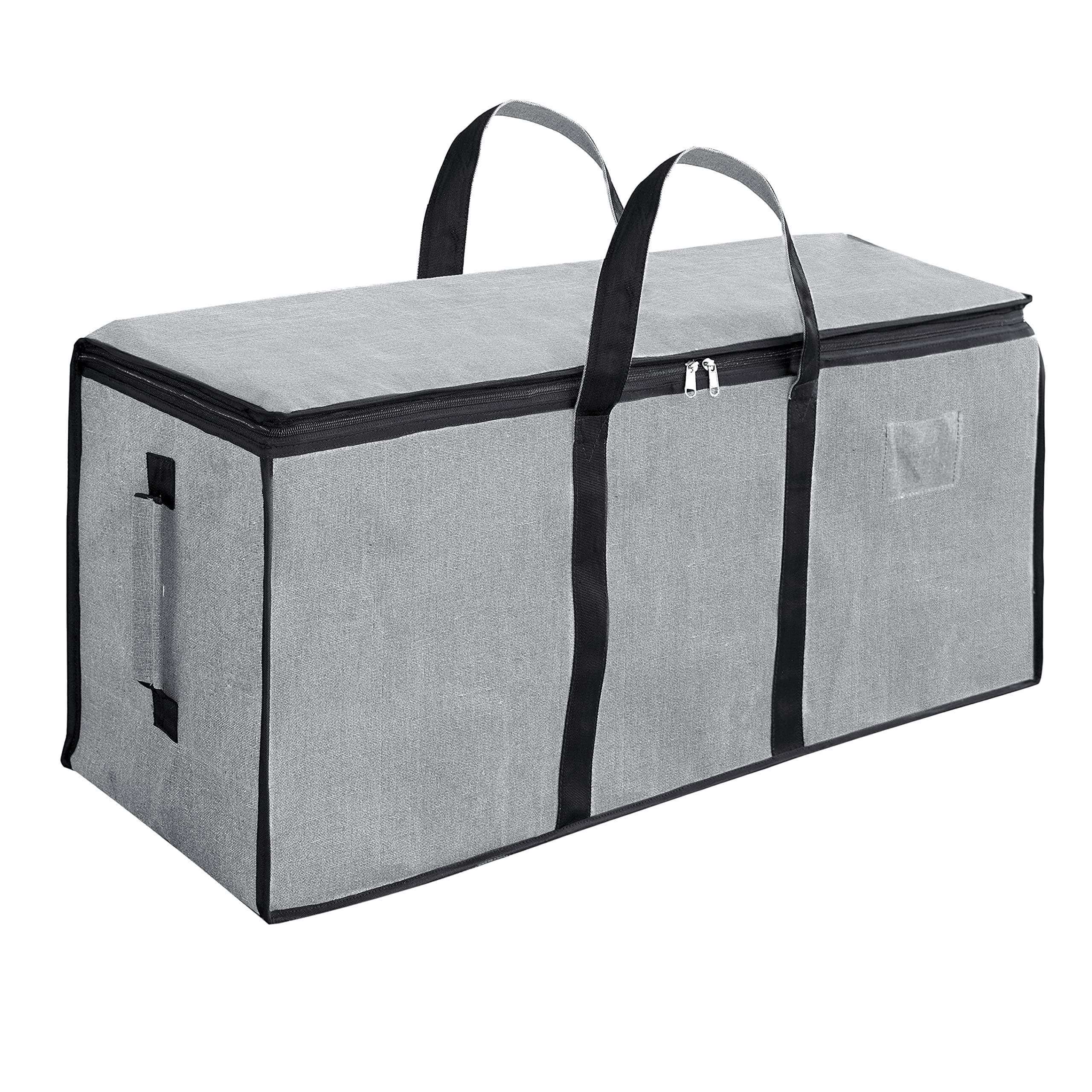 Storite Jumbo Super-Size 81 L Canvas Moisture Proof Heavy Duty Storage Bag | for Toys/Stationery/Blankets/Clothes/Moving Bags MultiPurpose With Strong Reinforced Handles Rectangular (Grey,87x26x36 cm)
