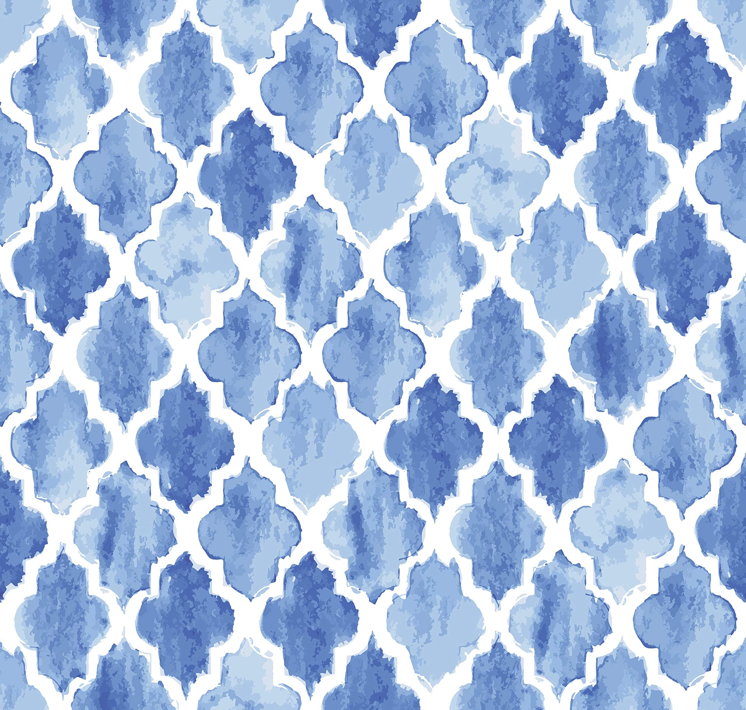 DWELLSINDIA Watercolor Moroccan Pattern Vinyl Self Adhesive PVC Wallpaper Waterproof, Scratch Resistant, Laminated (41cm x 244cm, Multicolor, Matt)
