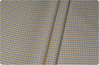 Arvind Men's Cotton Small Checkered Unstitched Shirt Fabric (NP29A7)