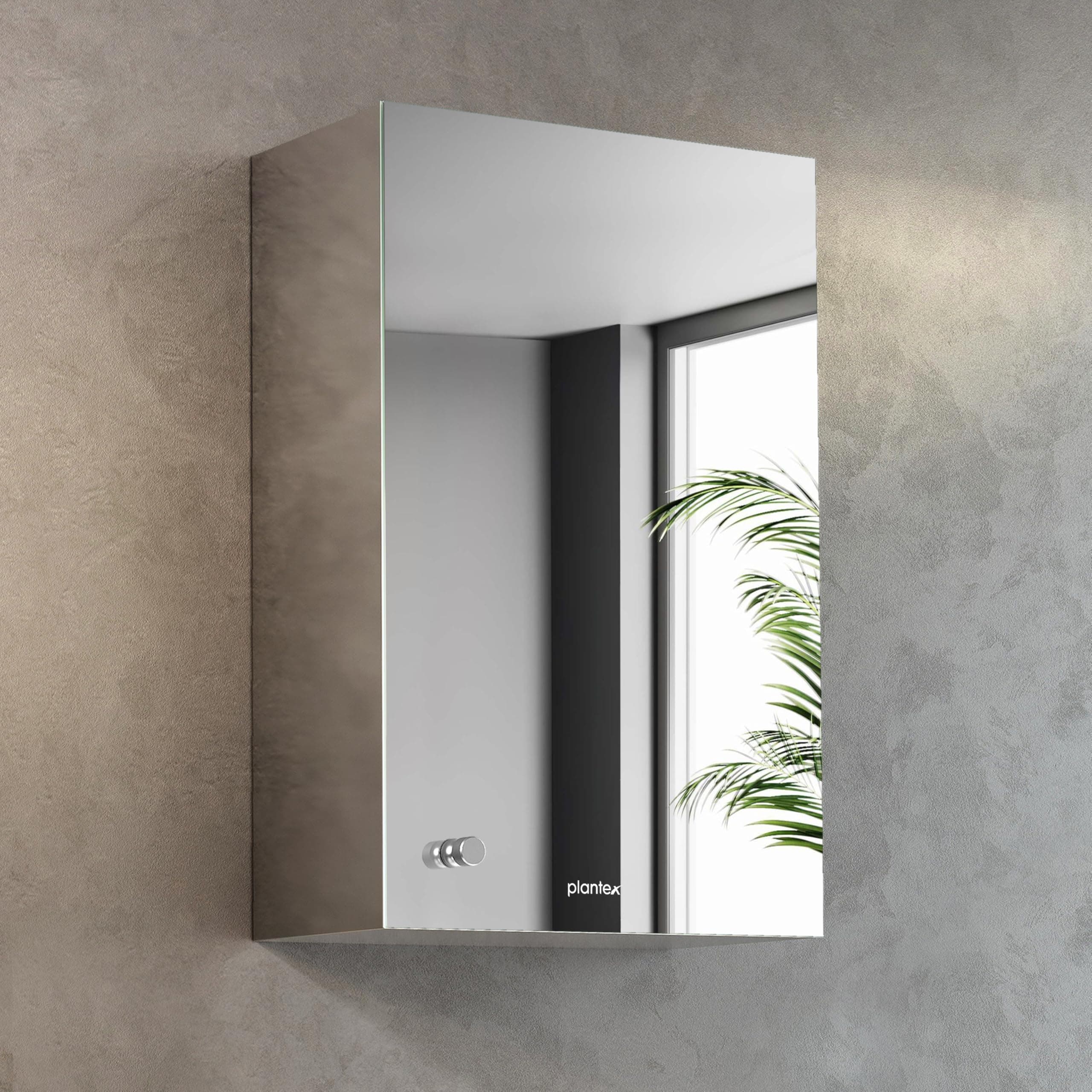 Plantex Bathroom Mirror Cabinet/304 Stainless Steel Bathroom Cabinet with Mirror/Bathroom Storage Cabinet/Wall Mounted Mirror Bathroom Cabinet (10x16 Inch-Chrome)