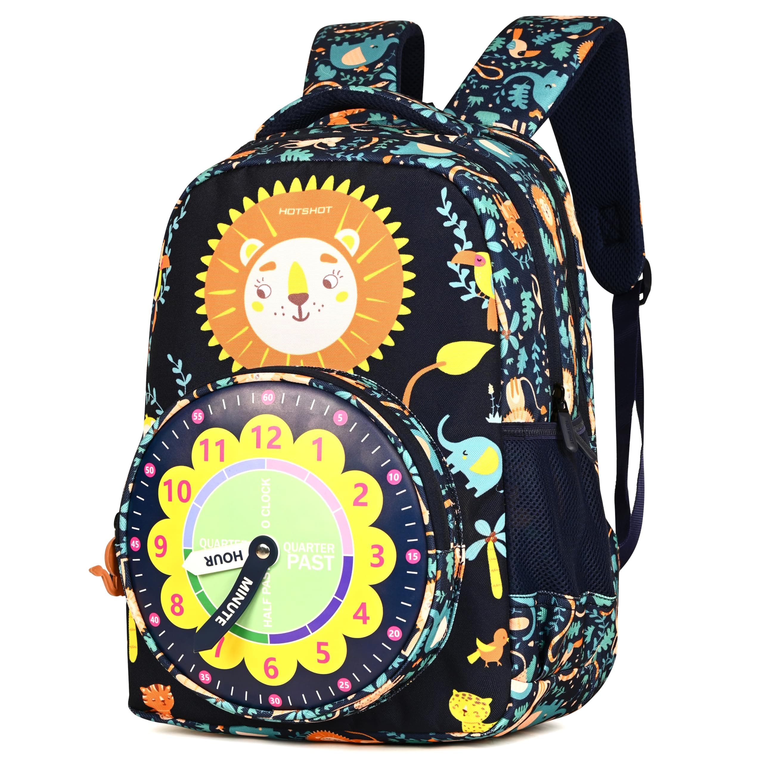 HOT SHOT CLOCK_1813|school bag for boys|bag for kids|school bag for girls|16 INCH|backpack for girls |water resistant|for boys & girls|24L school bags
