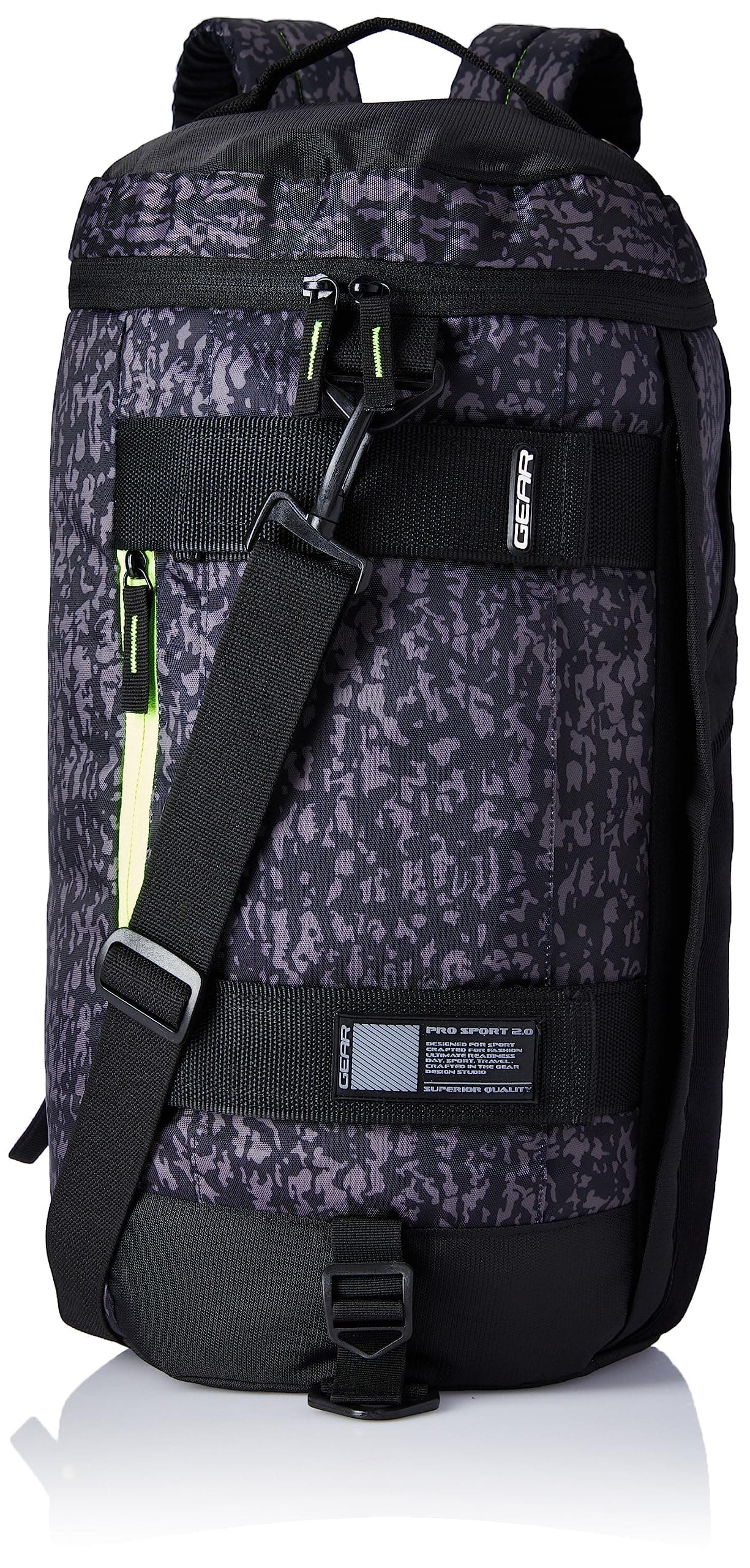 Gear Polyester Camo Maxis Water Resistant Hybrid Travel Duffle & Backpack/Gym Bag for Men/Women, 23 Centimeters, W-26 CM