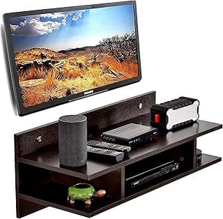 Deckup Meritus-S Wall Engineered Wood Tv Entertainment Unit (Dark Wenge, Matte Finish) - 11 Inch, 30 Inch