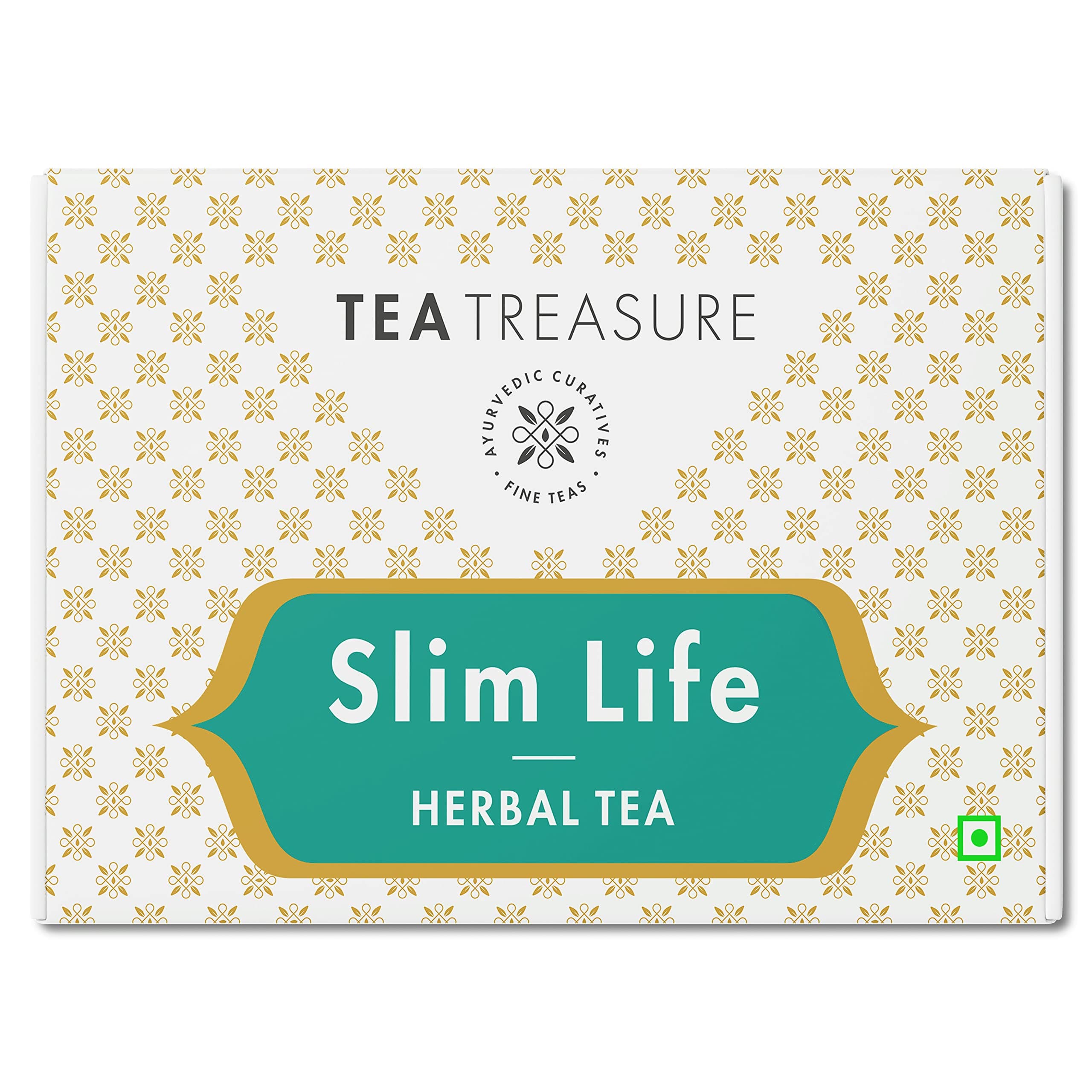 Tea Treasure Slim Life Wellness Tea - 50 Tea Bag| Plant Based Herbal Tea Helps Weight Management & Reduce Belly Fat | Boost Metabolism | Moringa, Licorice, Cinnamon & Ginger | Caffeine Free