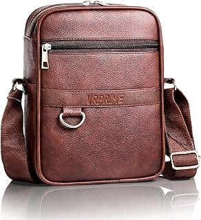DRIFTX Sling Side Bag For Men | Waterproof Stylish Messenger & Crossbody Bag Chest Bag for Travel | Compact Office & Travel Side Bag (Brown)