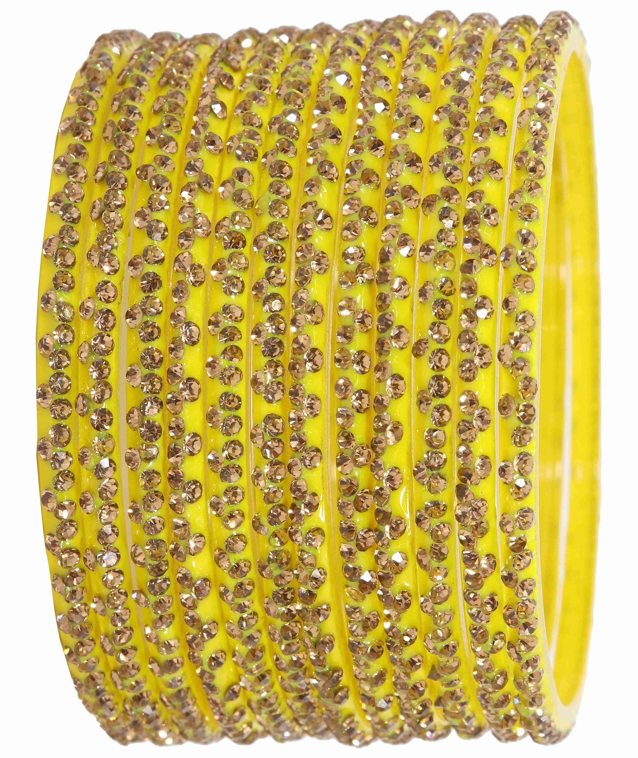 LAVAZZA Designer Glass Bangles Set with Diamond Stone For Women & Girls | Stylish Glass Bangles | Fancy Chudi Set | Traditional Women's Bangles | Fashion Jewellery- Set of 12