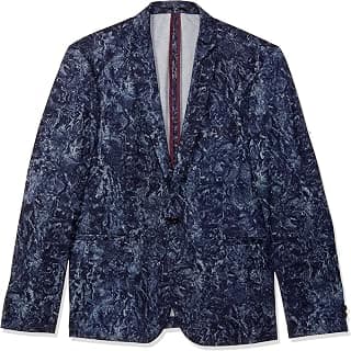 JACK & JONES Men's Linen Notch Lapel Blazer