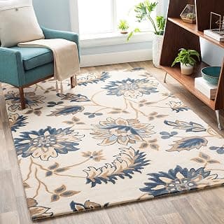 Hand Tufted Pure Woolen Carpet Geometrical Carpet for Living Room for Bedroom 12X18 Feet