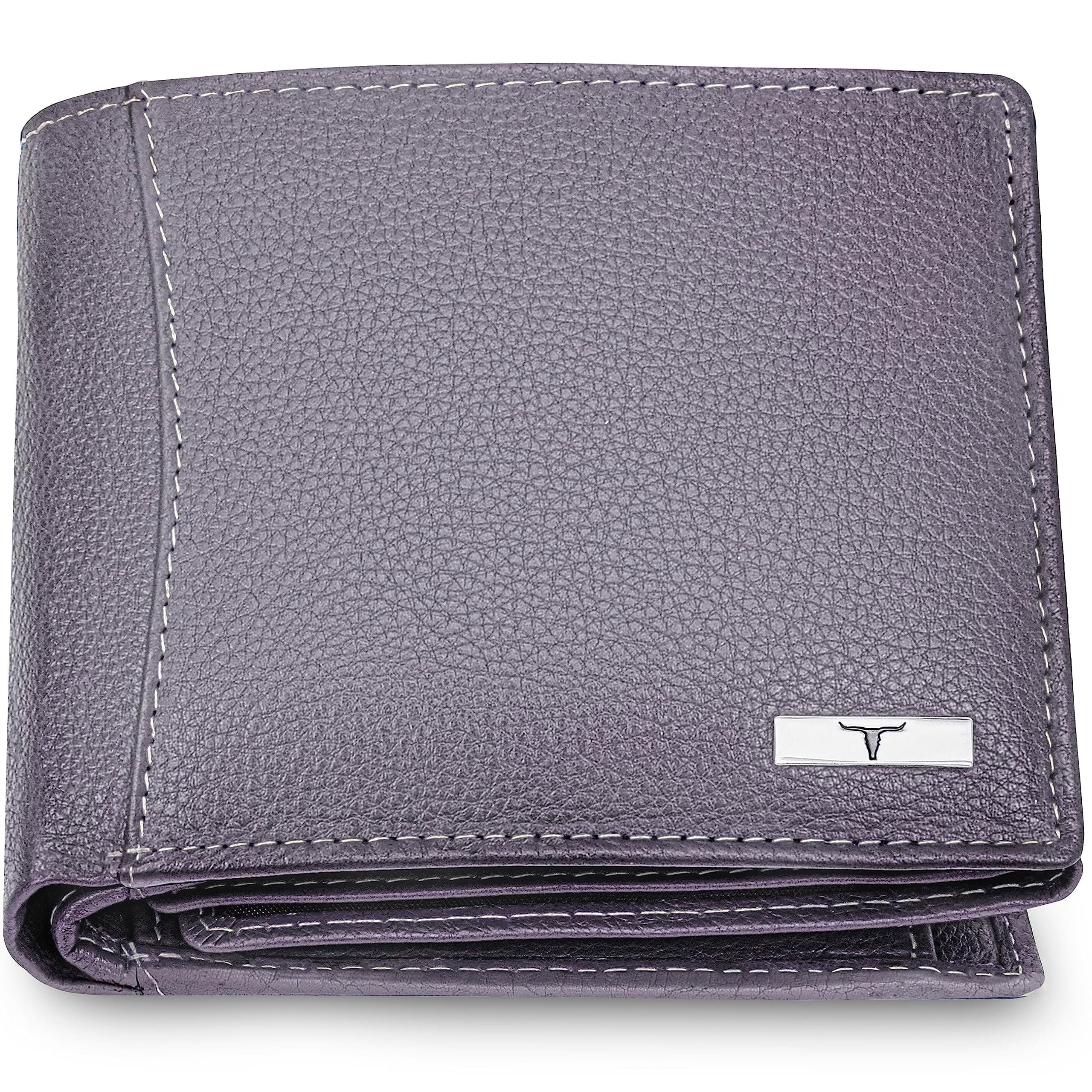 URBAN FOREST Oliver Light Grey Leather Wallet for Men