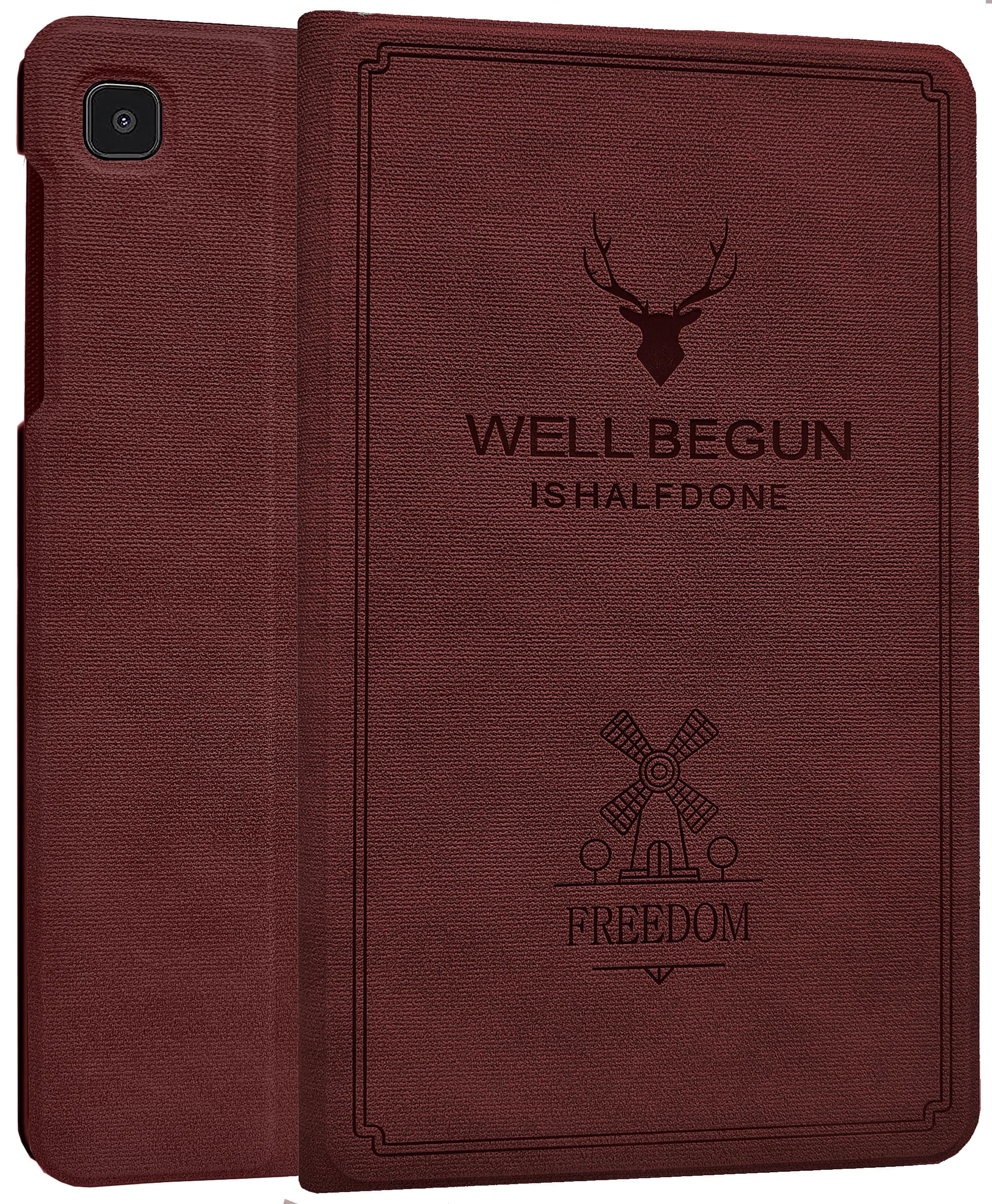 ProElite Smart Deer Flip case Cover for Samsung Galaxy Tab A7 Lite 8.7" SM-T220/T225, Wine Red