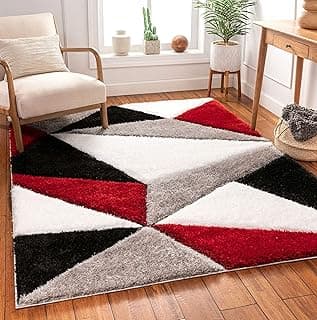 Carpetrose Super Soft Shaggy Fluffy Fur Carpet | Anti-Slip Floor Rug for Living Room | Cozy & Luxurious Home Decor Mat (Rainbow, 3 x 5 Feet)