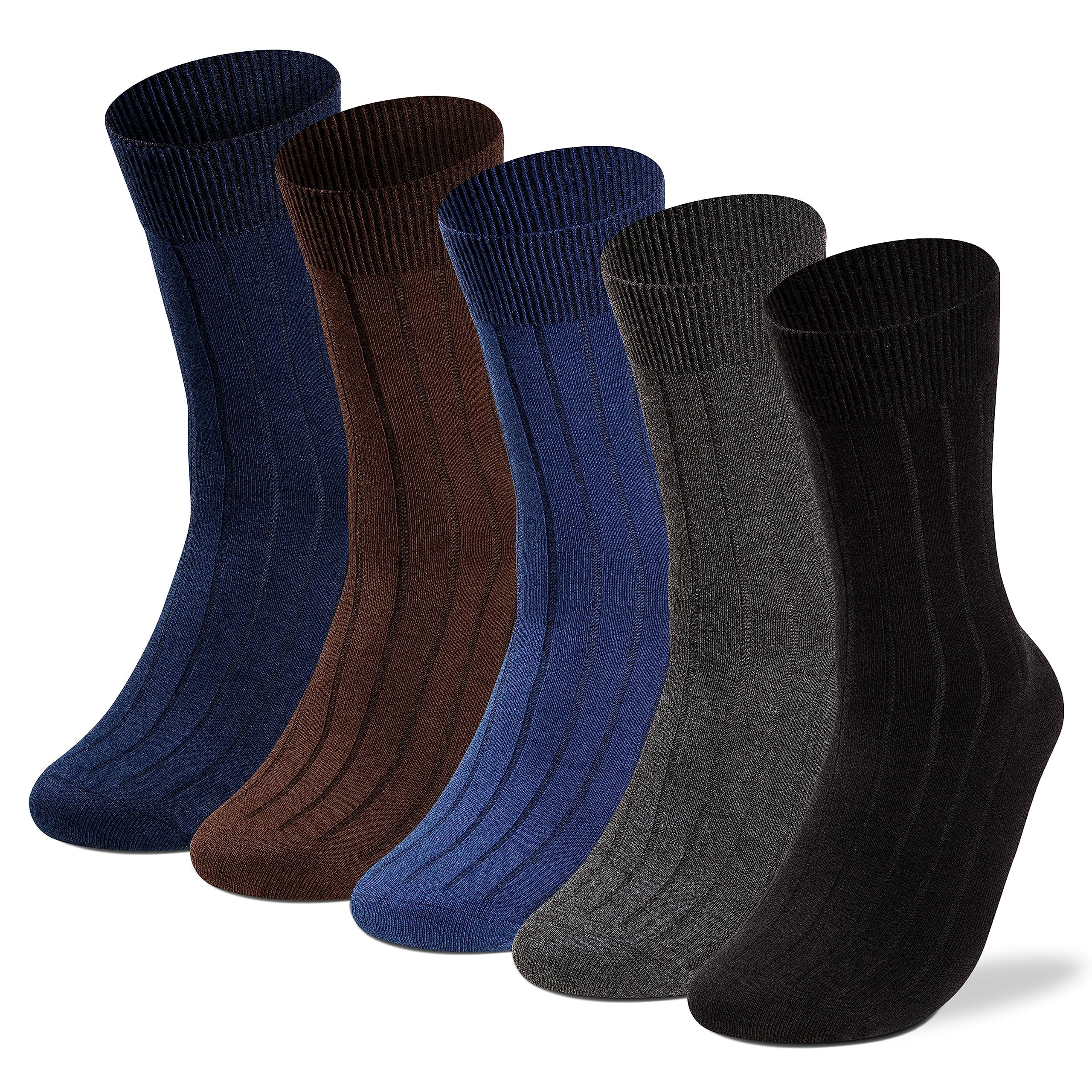 Supersox Formal Calf Length Cotton Socks for Man | Durable & Breathable | Anti-Odour, Antibacterial & Moisture Absorbent | Soft & Durable Office Wear | Free Size | Pack of 5